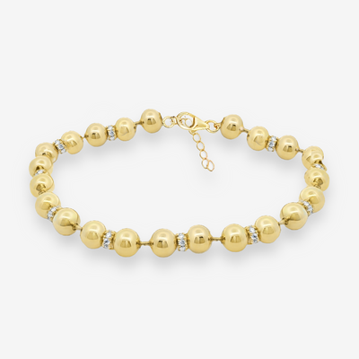 Bead It Collection With Diamond Rondels Bracelet