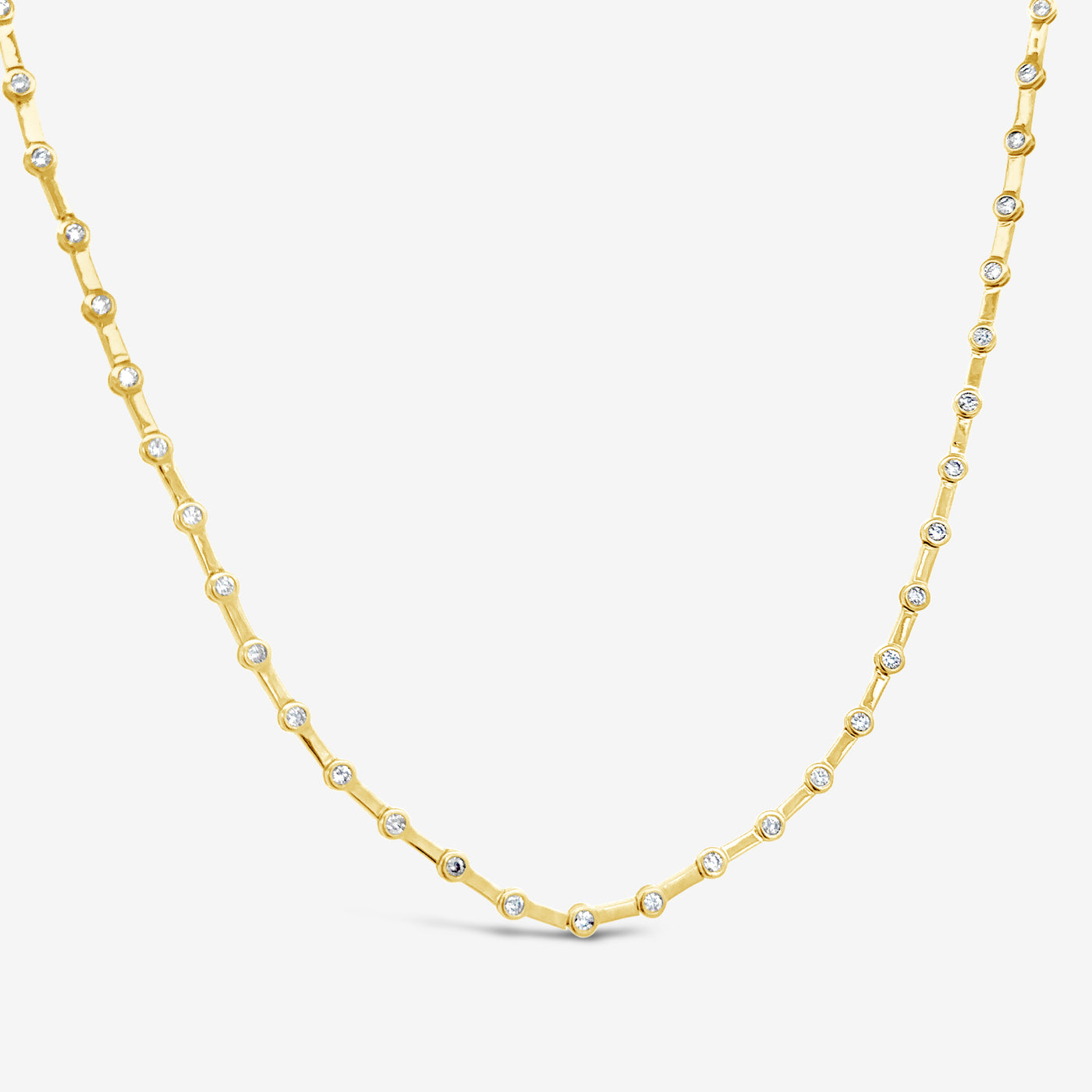 diamond and gold bar necklace