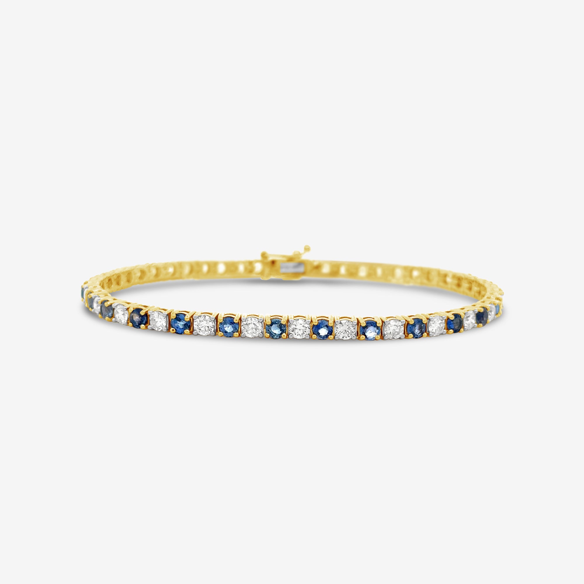 sapphire and diamond tennis bracelet