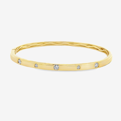 burnished diamond bangle bracelet