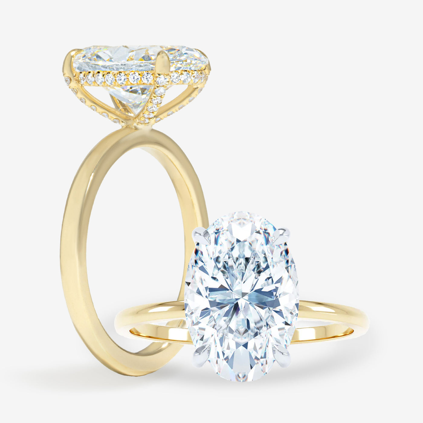 Cage Solitaire - Oval Engagement Ring