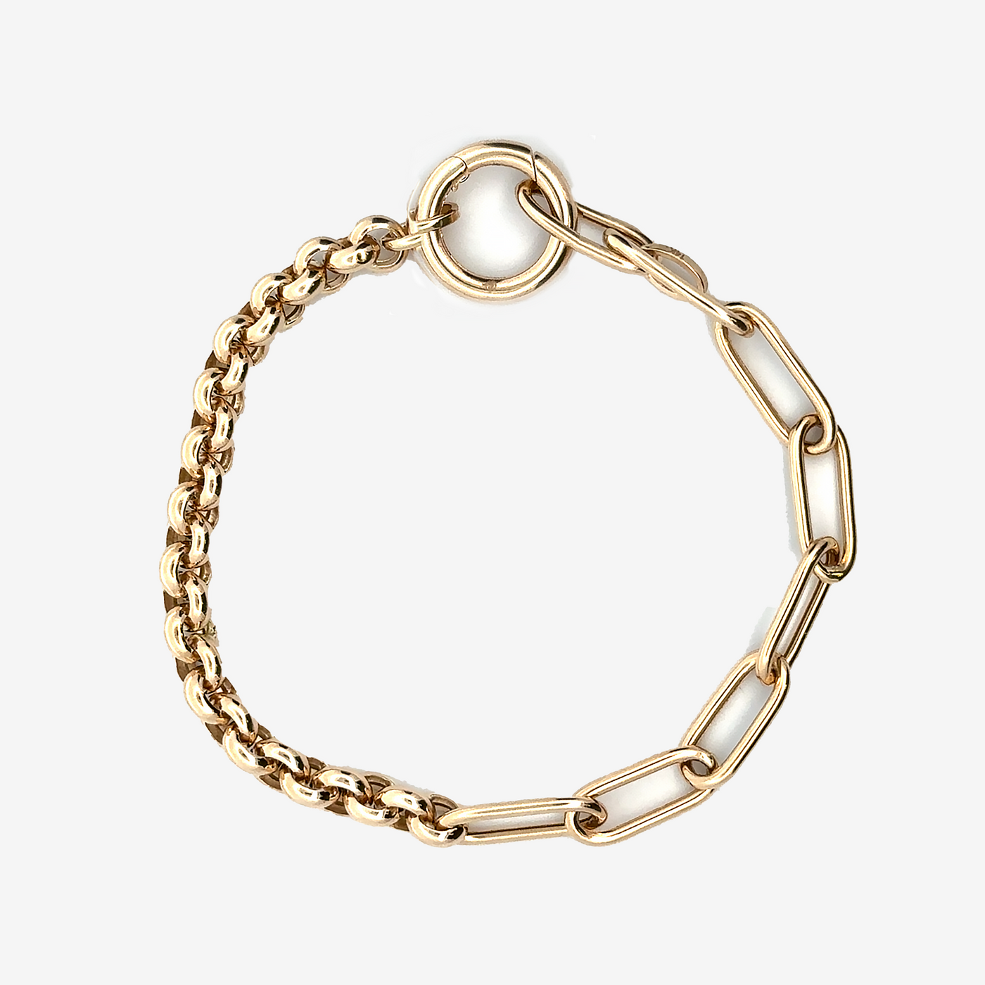 Charm Holder Rolo Paperclip Link Bracelet