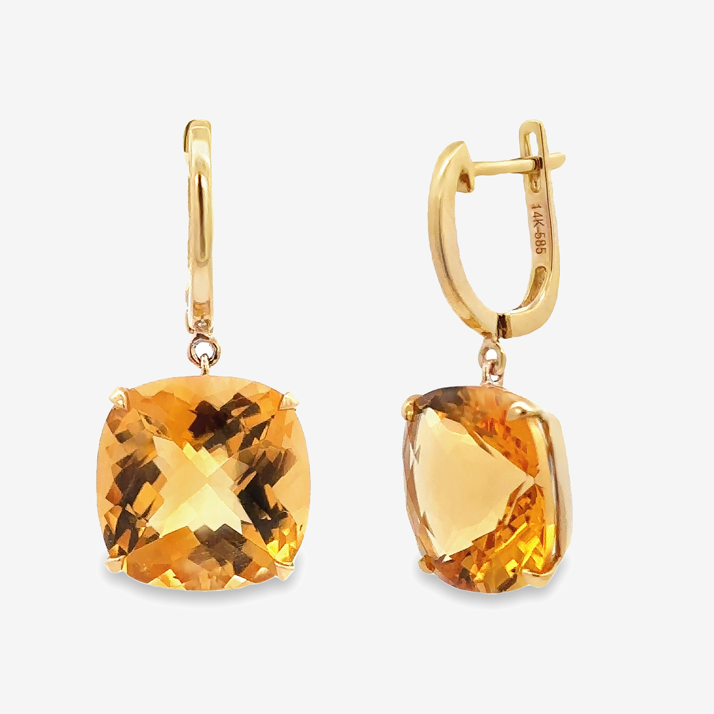 citrine drop earrings