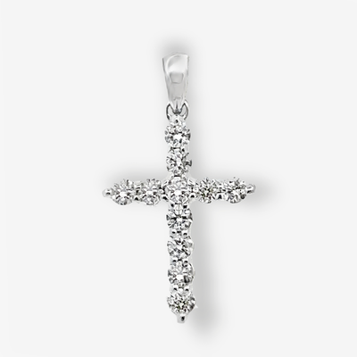 Classic 0.35CT Diamond Cross Pendant