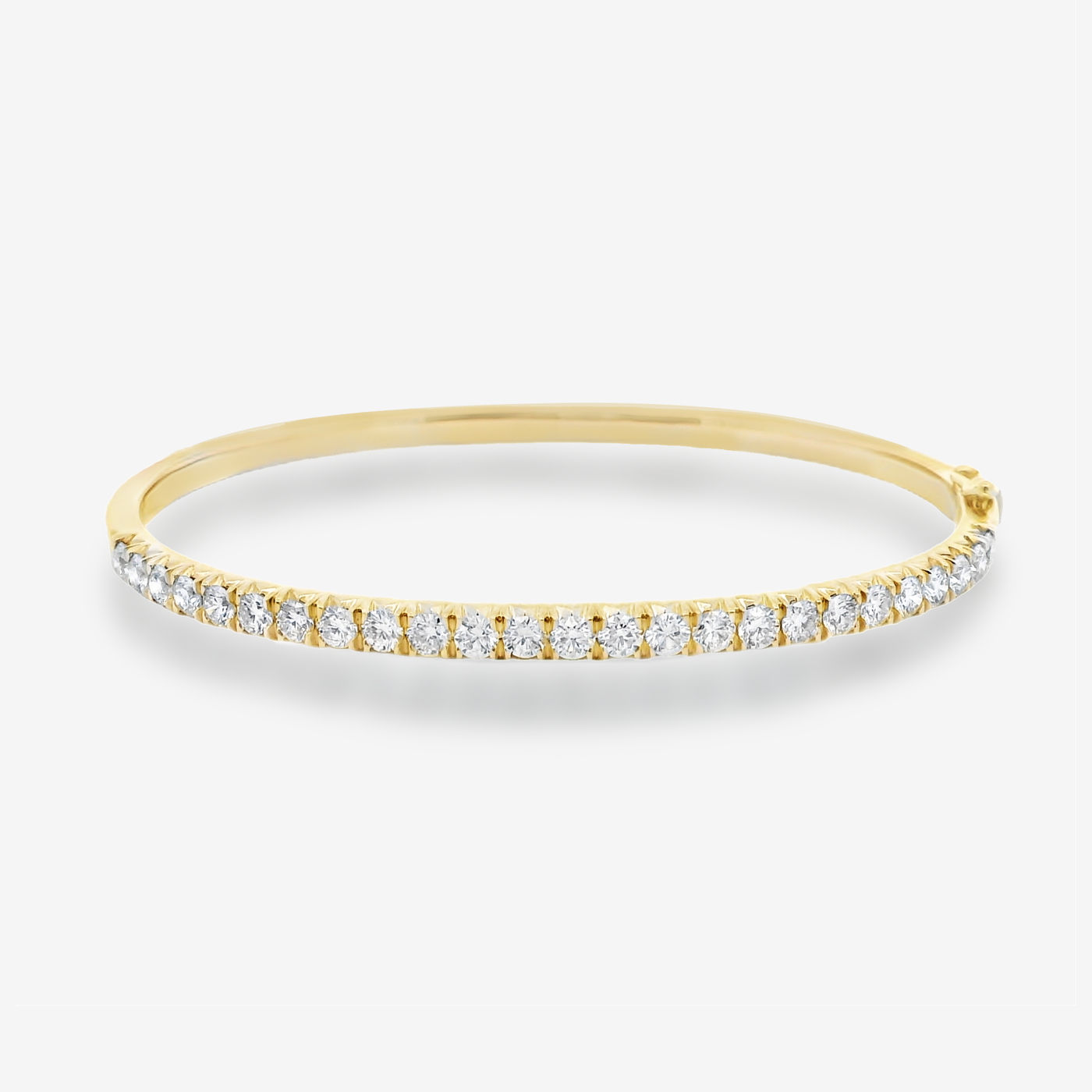 2.00CT Halfway Diamond 3MM Med. Bangle Bracelet