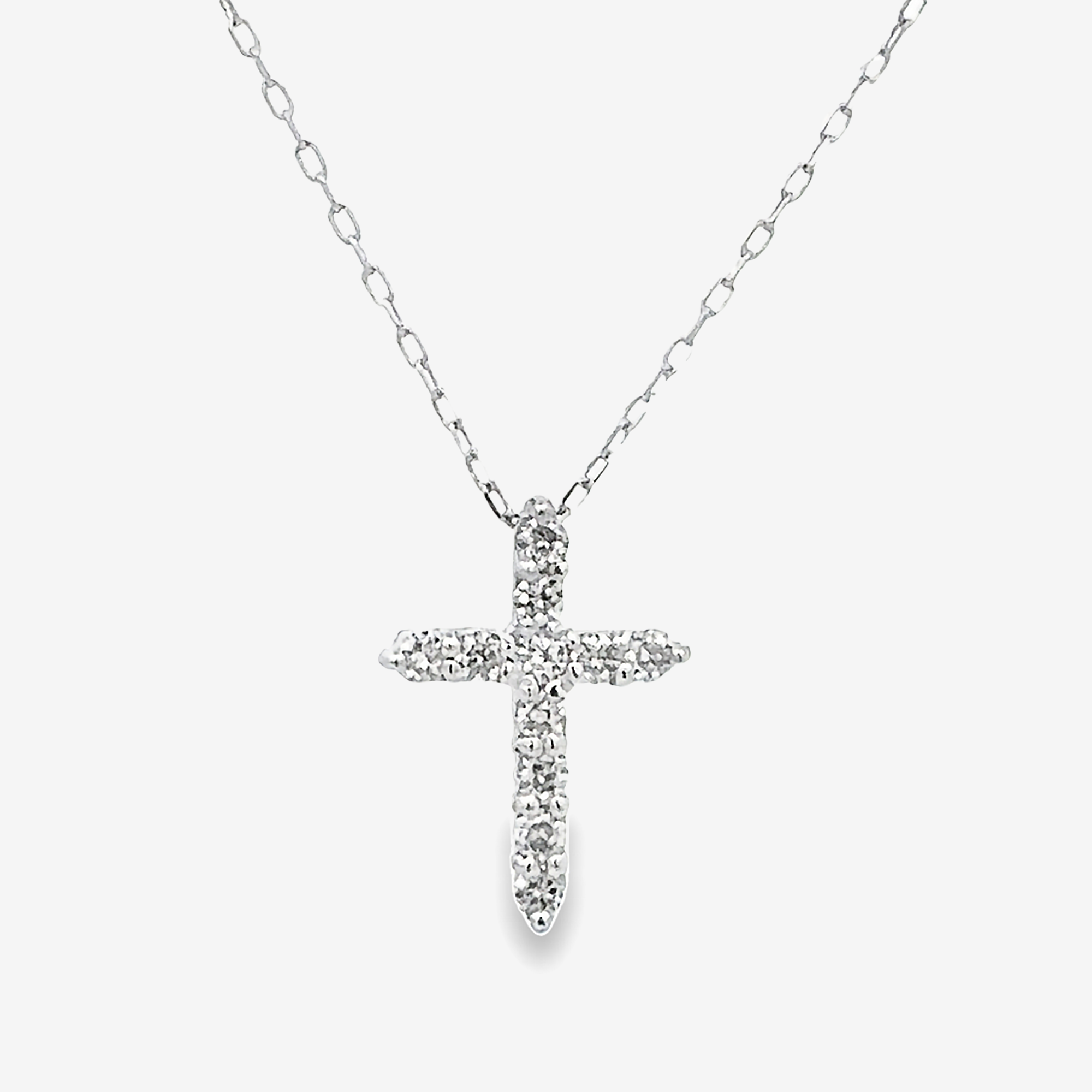 small diamond cross necklace