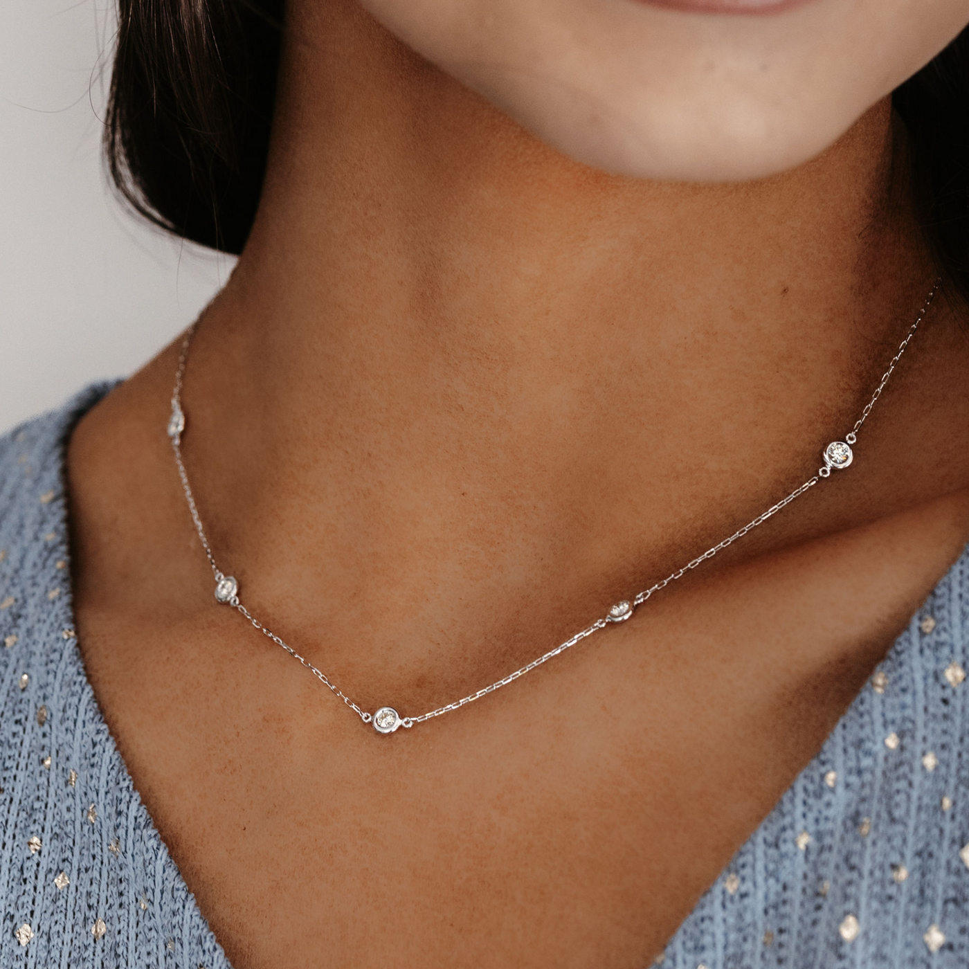 white gold diamonds by the yard necklace