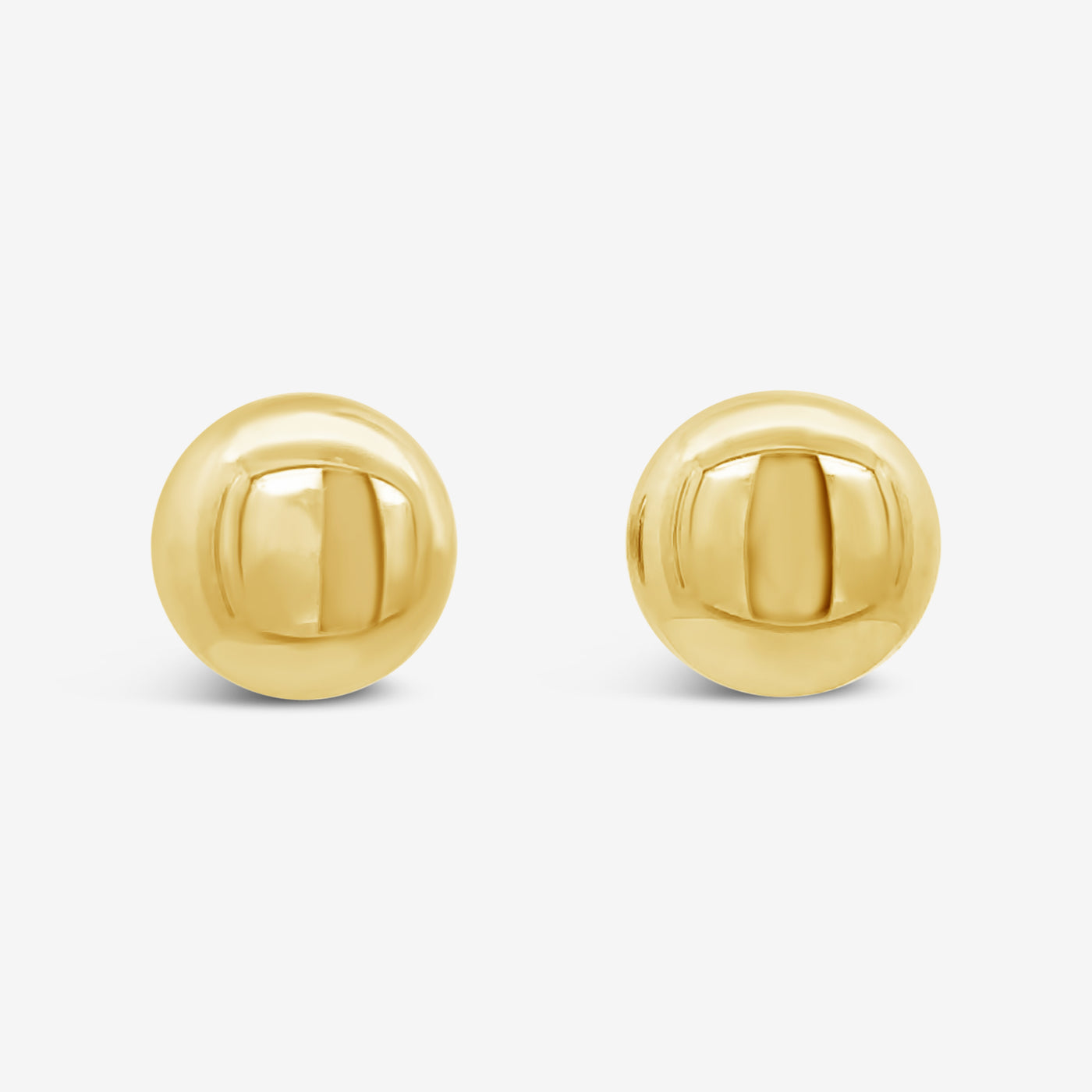 gold button stud earrings