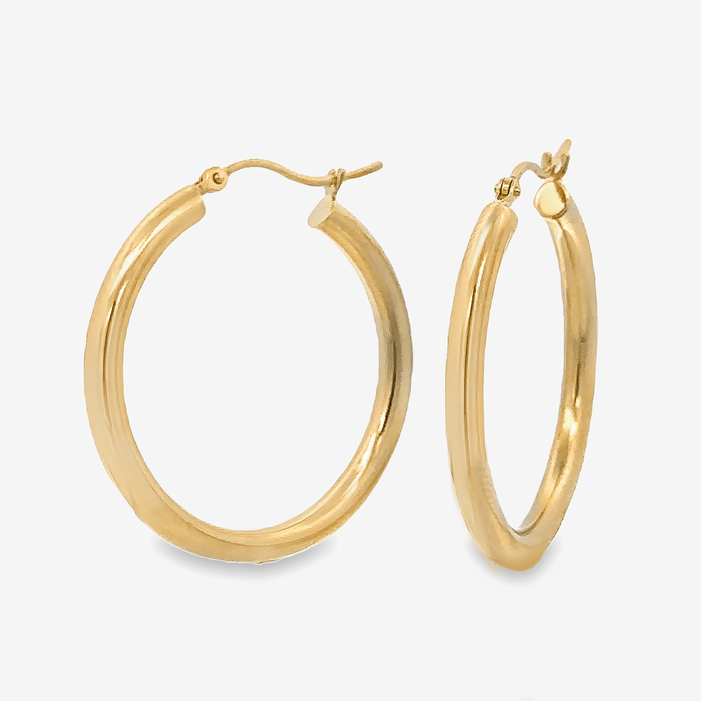 Classic 3mm Round Gold Hoop Earrings