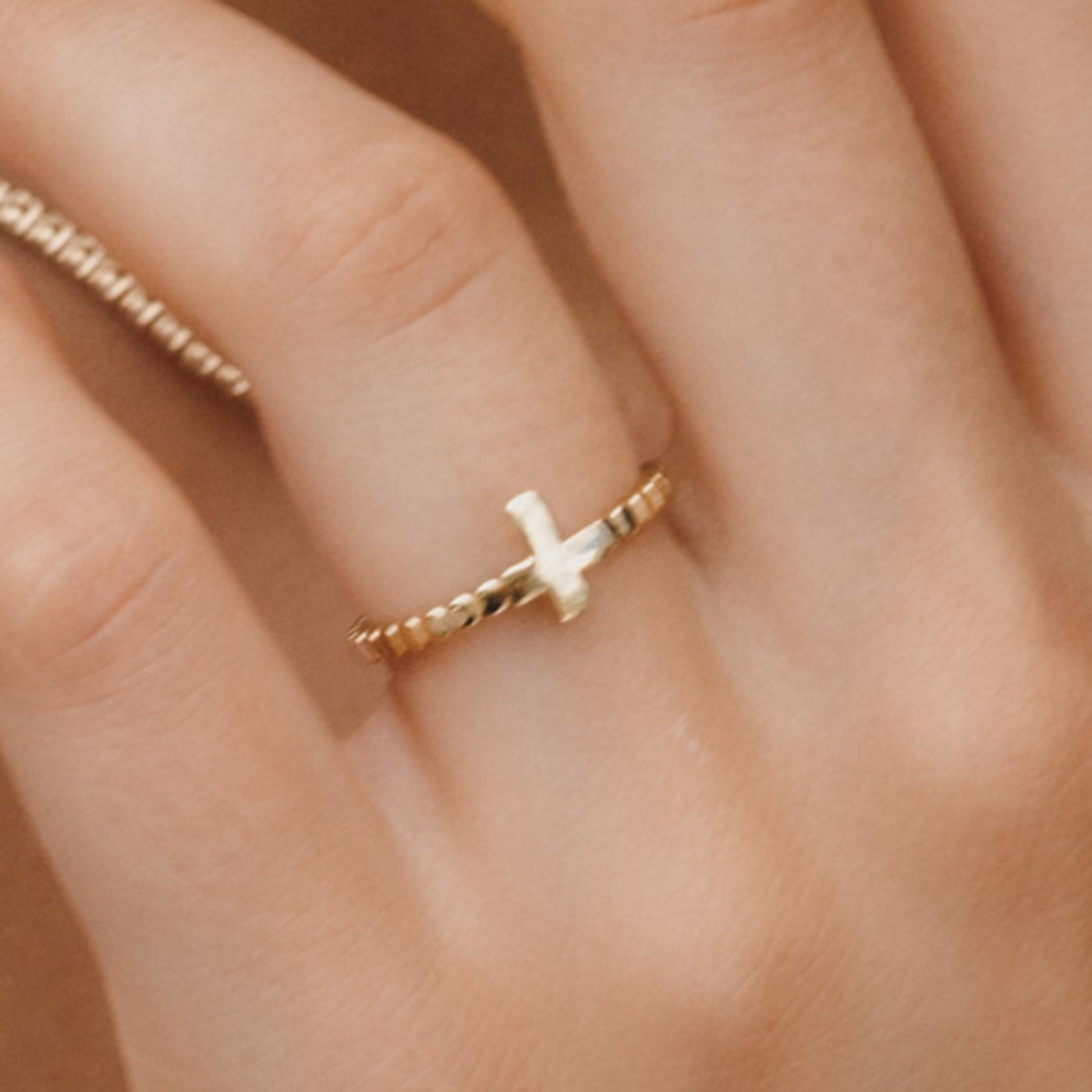 Bead Cross Ring