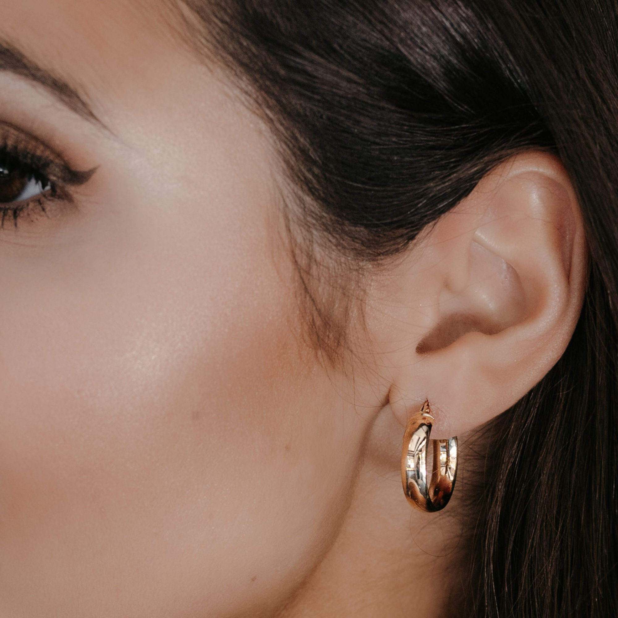 gold hoop earrings