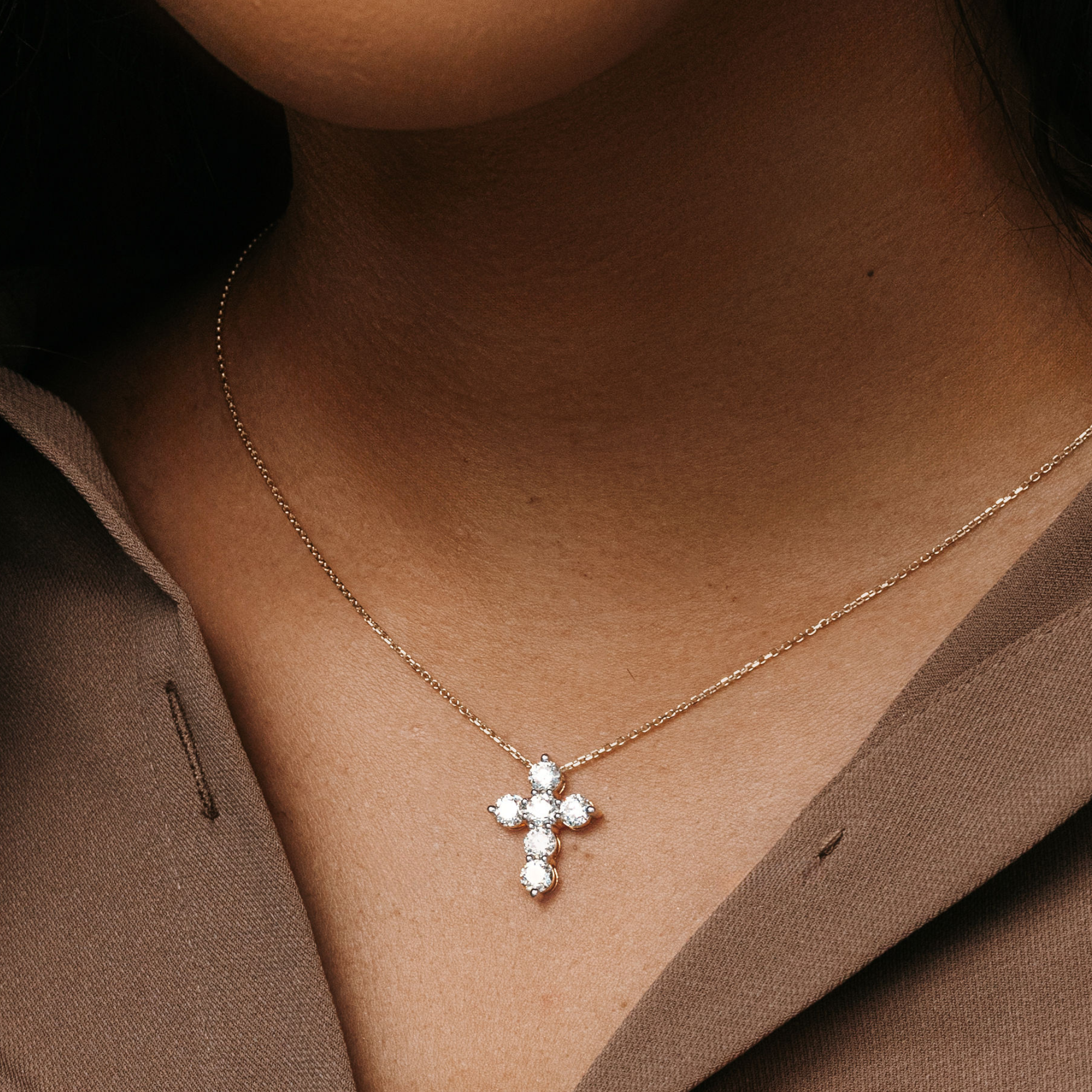 diamond cross necklace