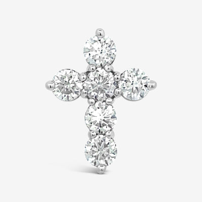 Classic Shared Prong 1.95CT Diamond Large Cross Necklace