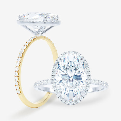 Delicate Halo - Oval Engagement Ring