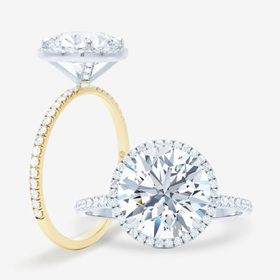 Delicate Halo - Round Engagement Ring