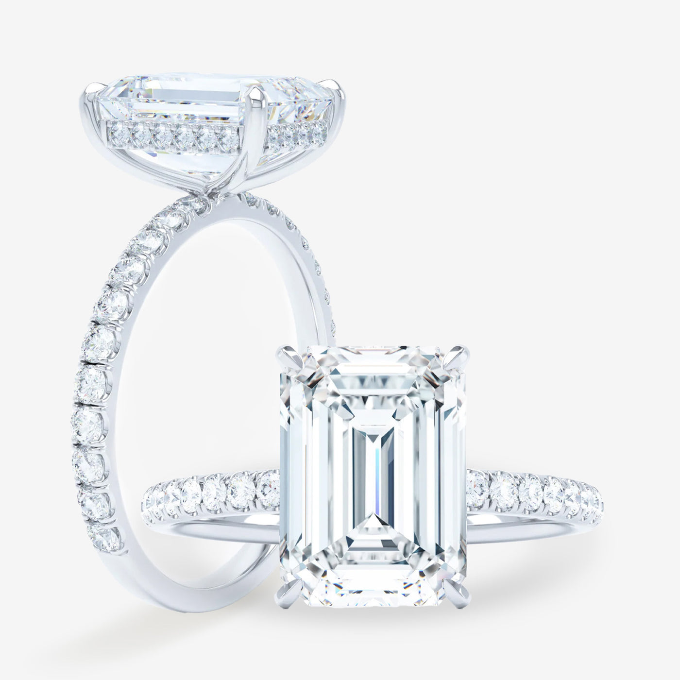 Delicate - Emerald Cut Engagement Ring