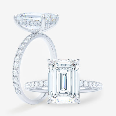 Delicate - Emerald Cut Engagement Ring