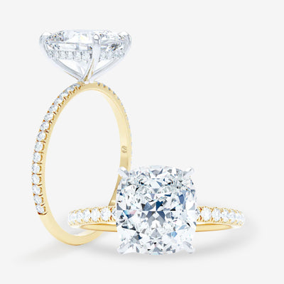 Delicate - Square Cushion Engagement Ring