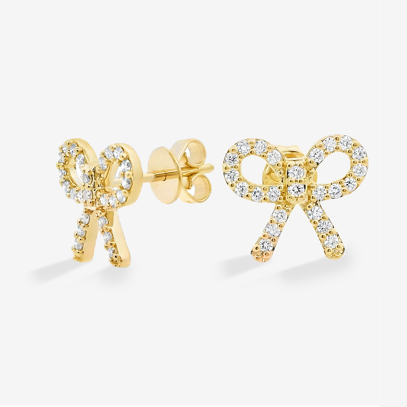 Diamond Bow Earrings
