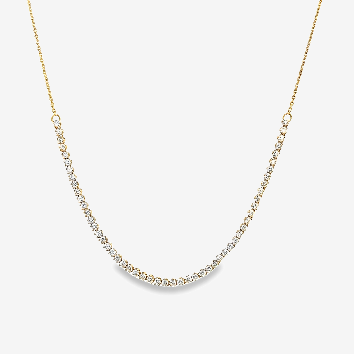 diamond cable link necklace