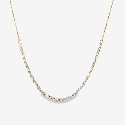 diamond cable link necklace