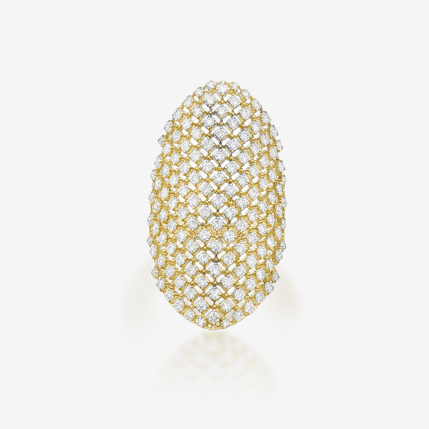 Diamond Mesh Knuckle to Knuckle Ring