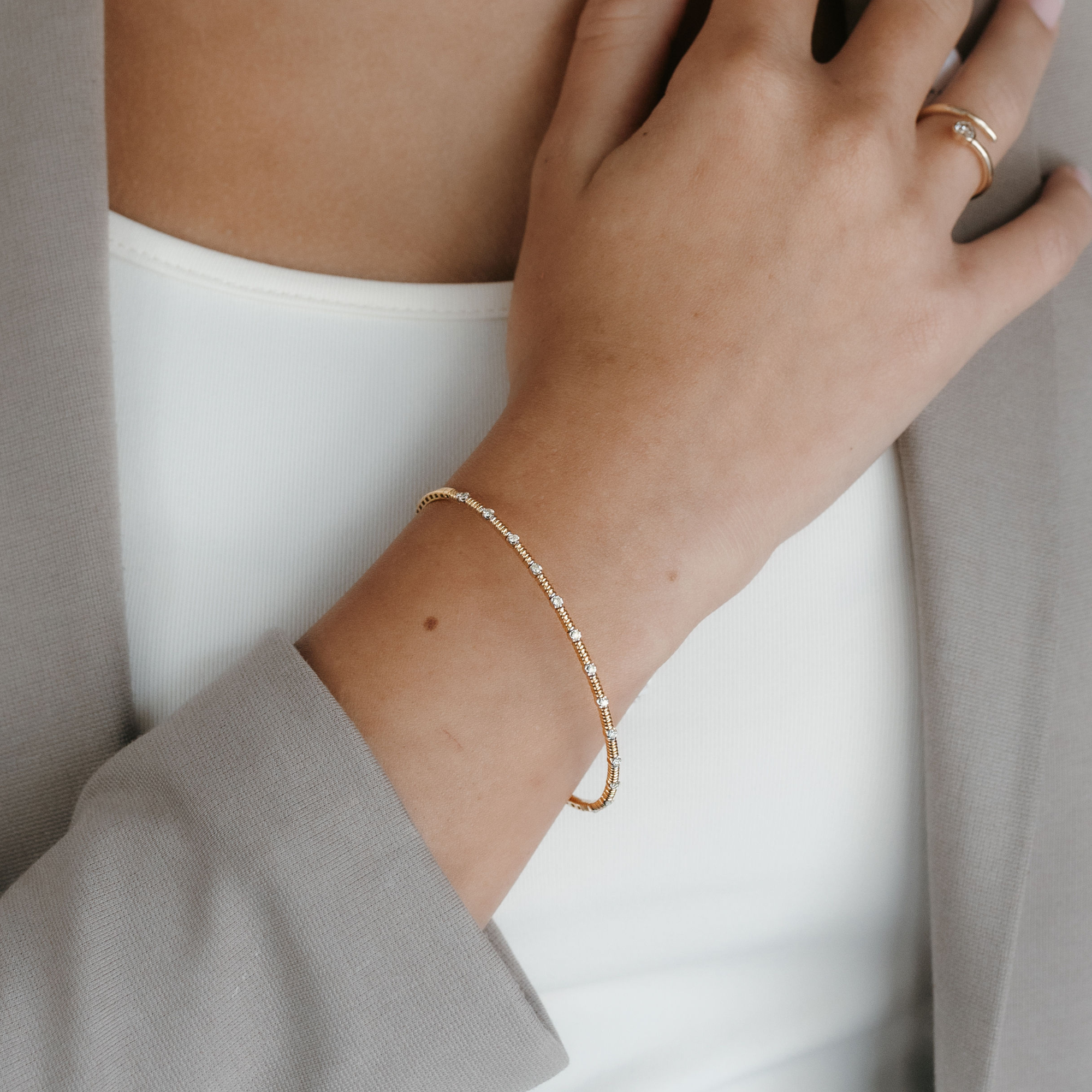 diamond flex bangle bracelet