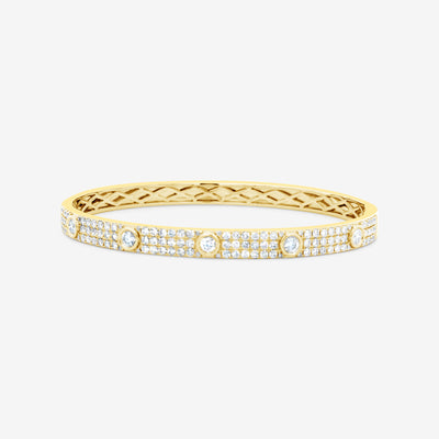 diamond pave bangle bracelet