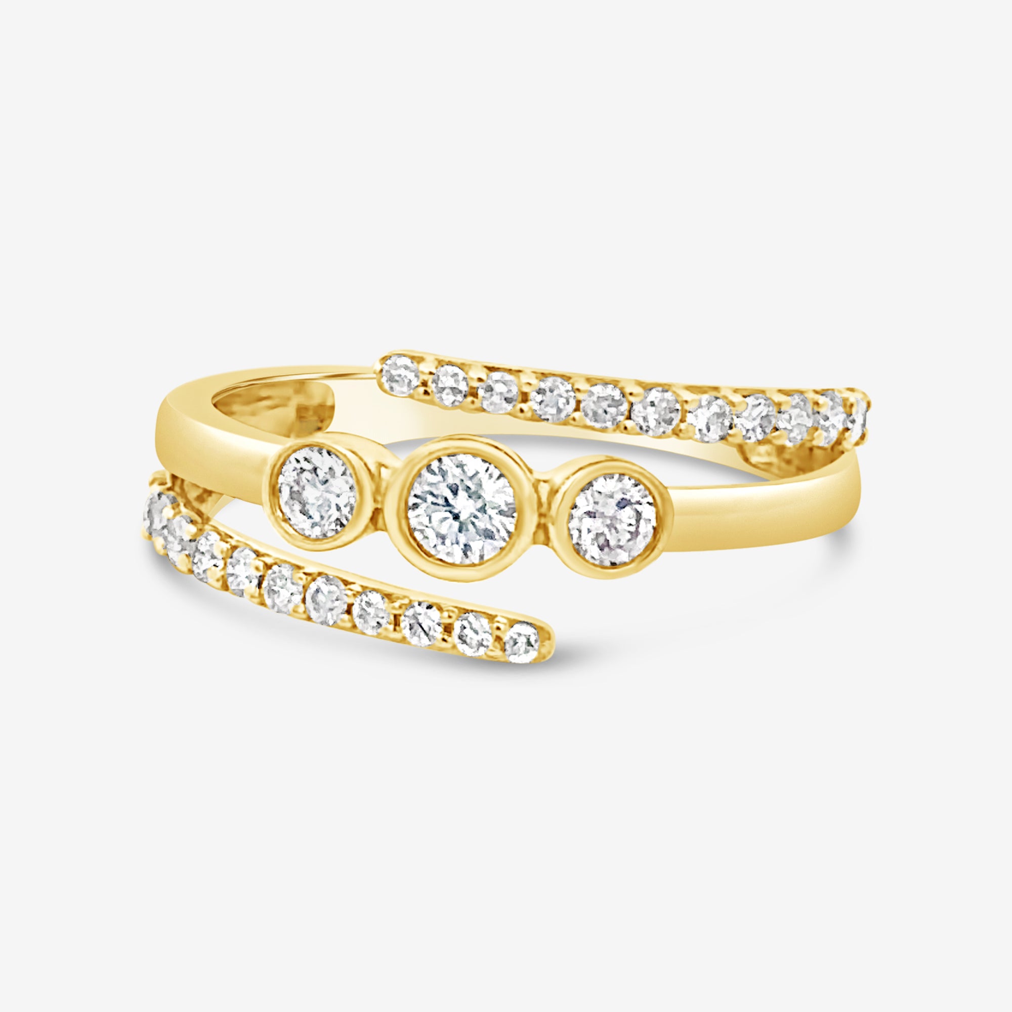 diamond spiral ring
