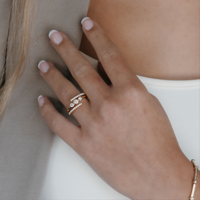 diamond spiral ring