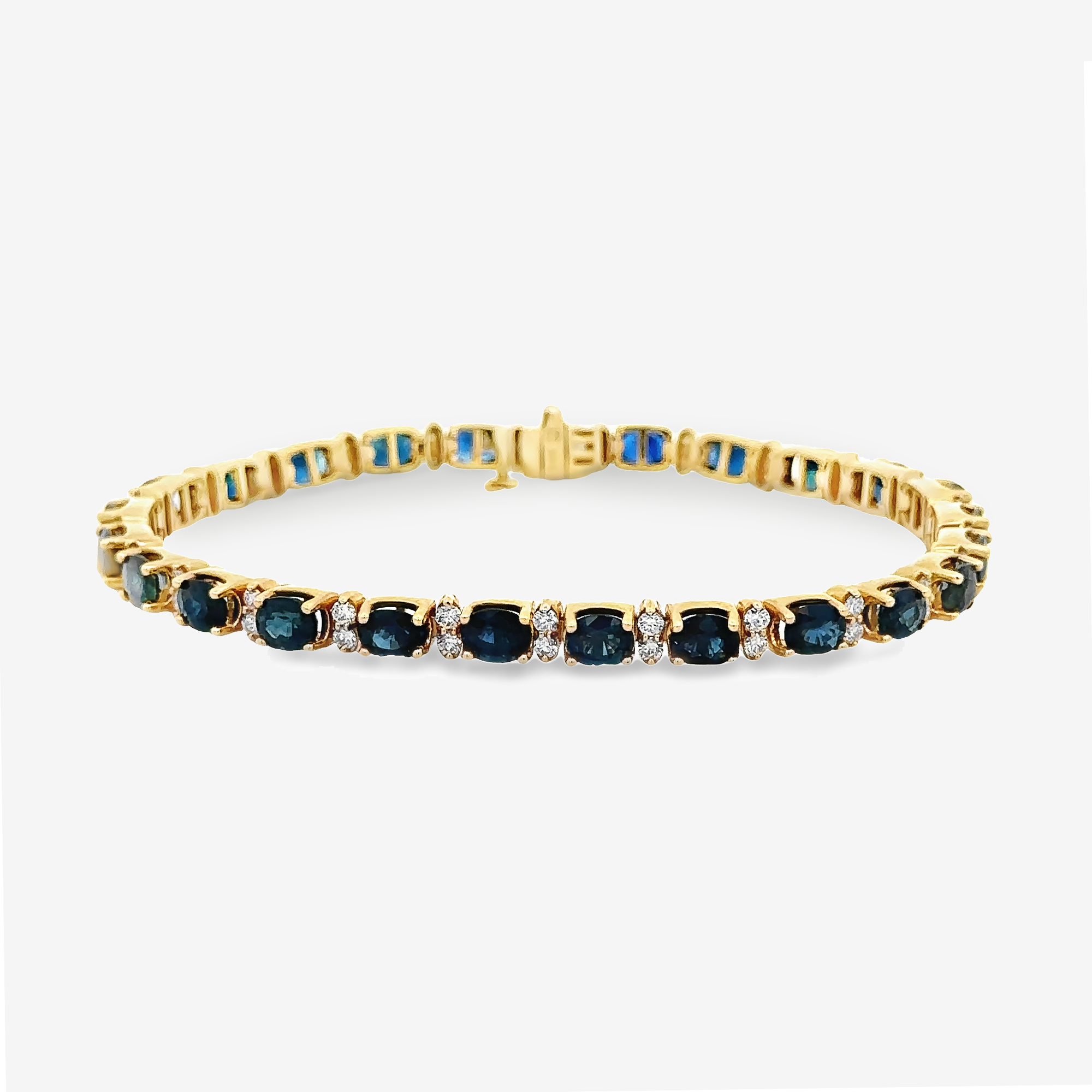 sapphire and diamond tennis bracelet