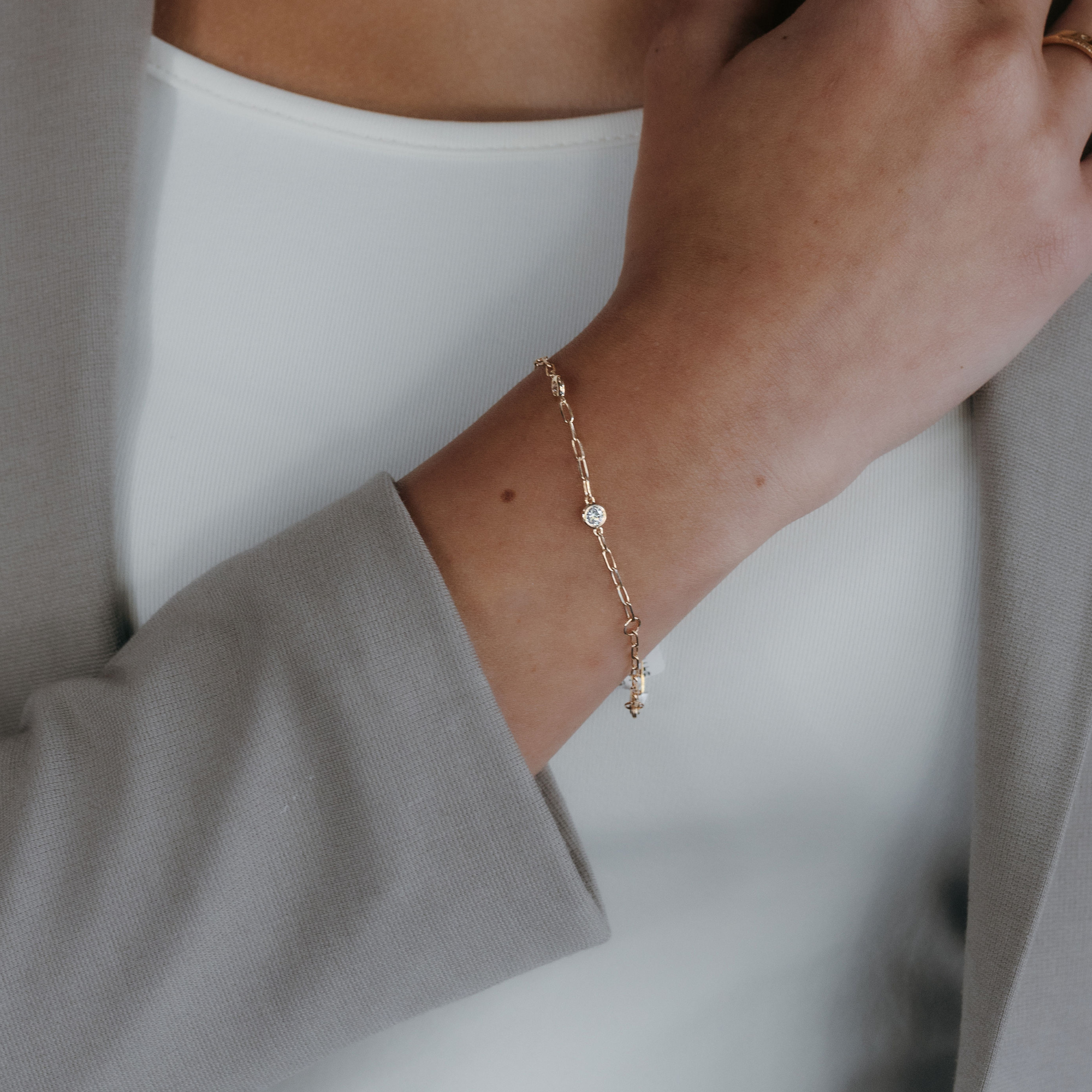 diamonds by the yard paperclip link bracelet