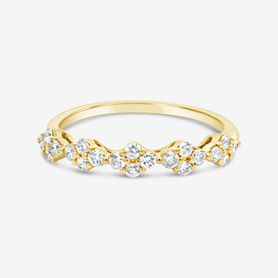 floral diamond ring