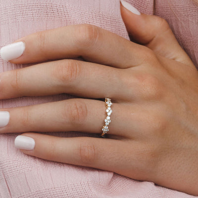 floral diamond ring
