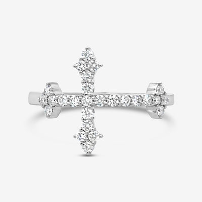 diamond gothic cross ring