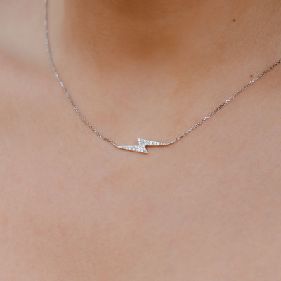 Diamond Lightning Bolt Necklace