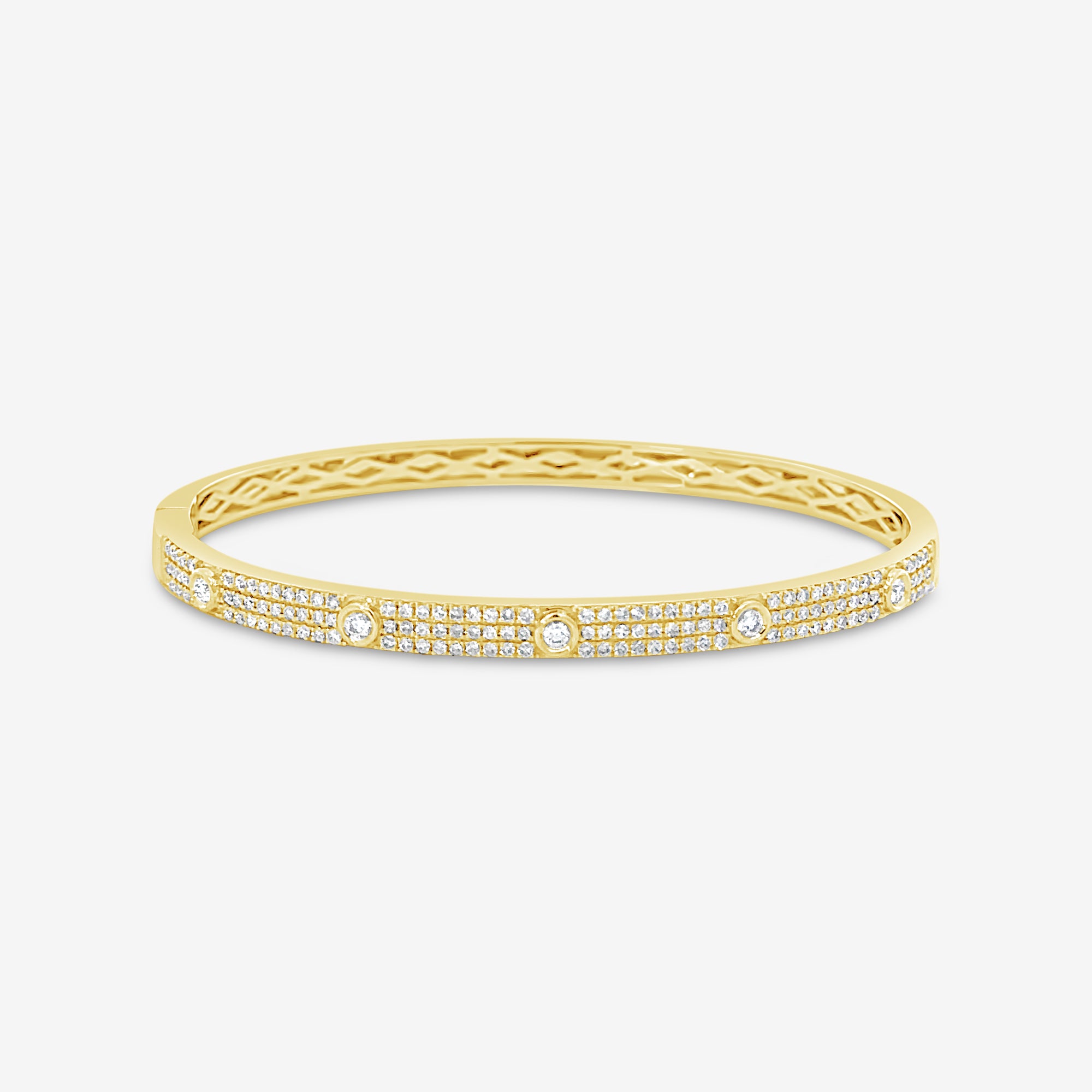 pave diamond bangle bracelet