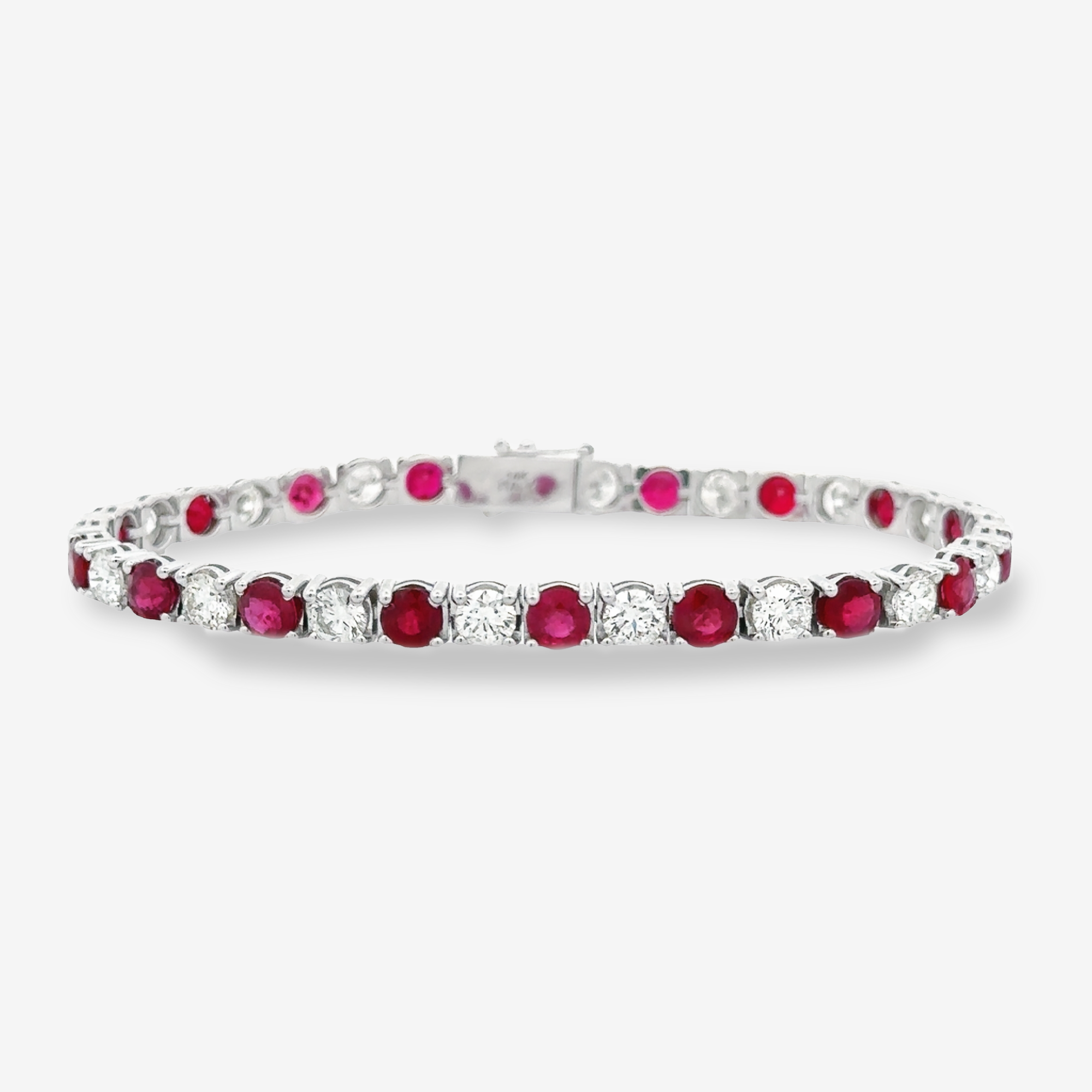 diamond and ruby tennis bracelet