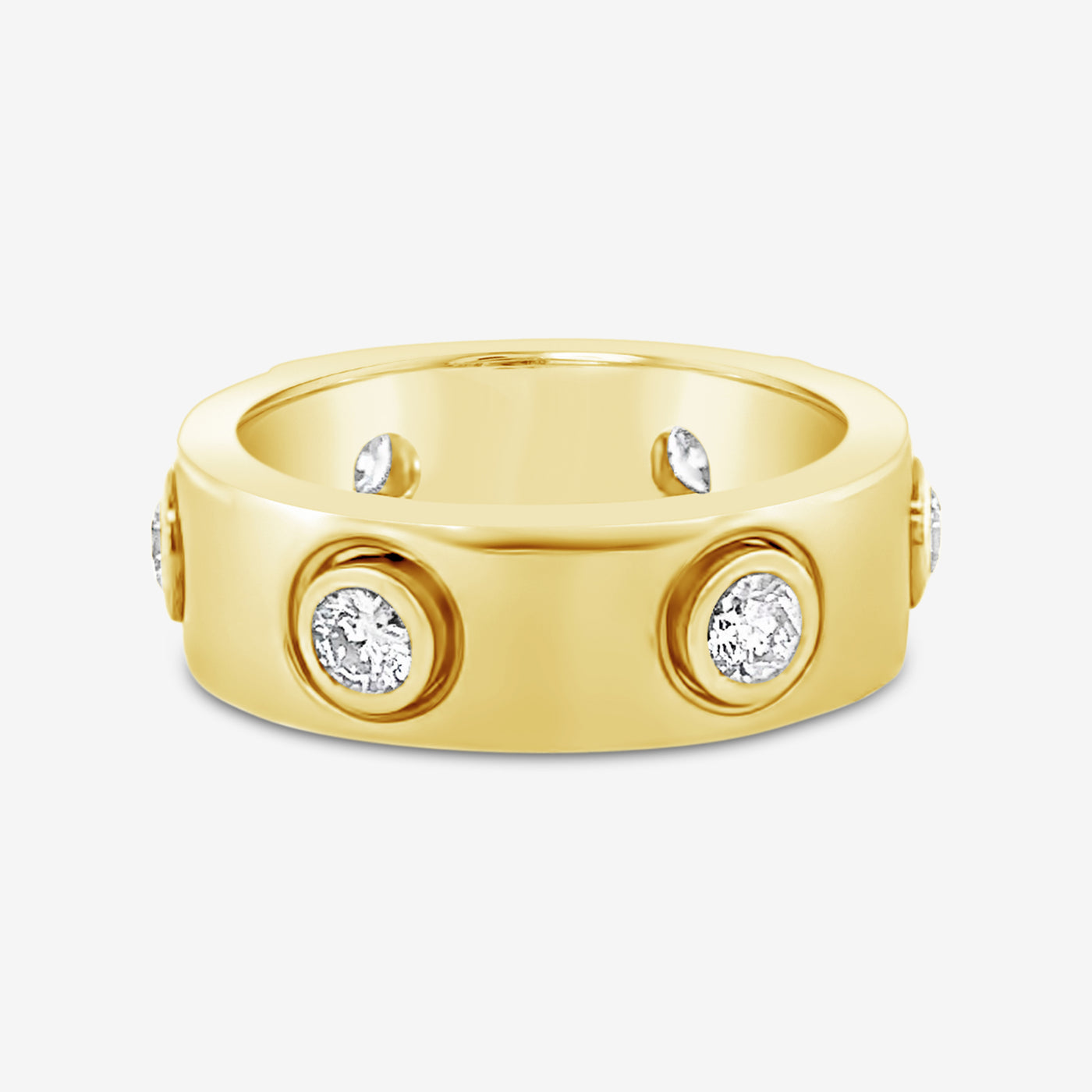 Diamond Six-Stone Bezel Ring