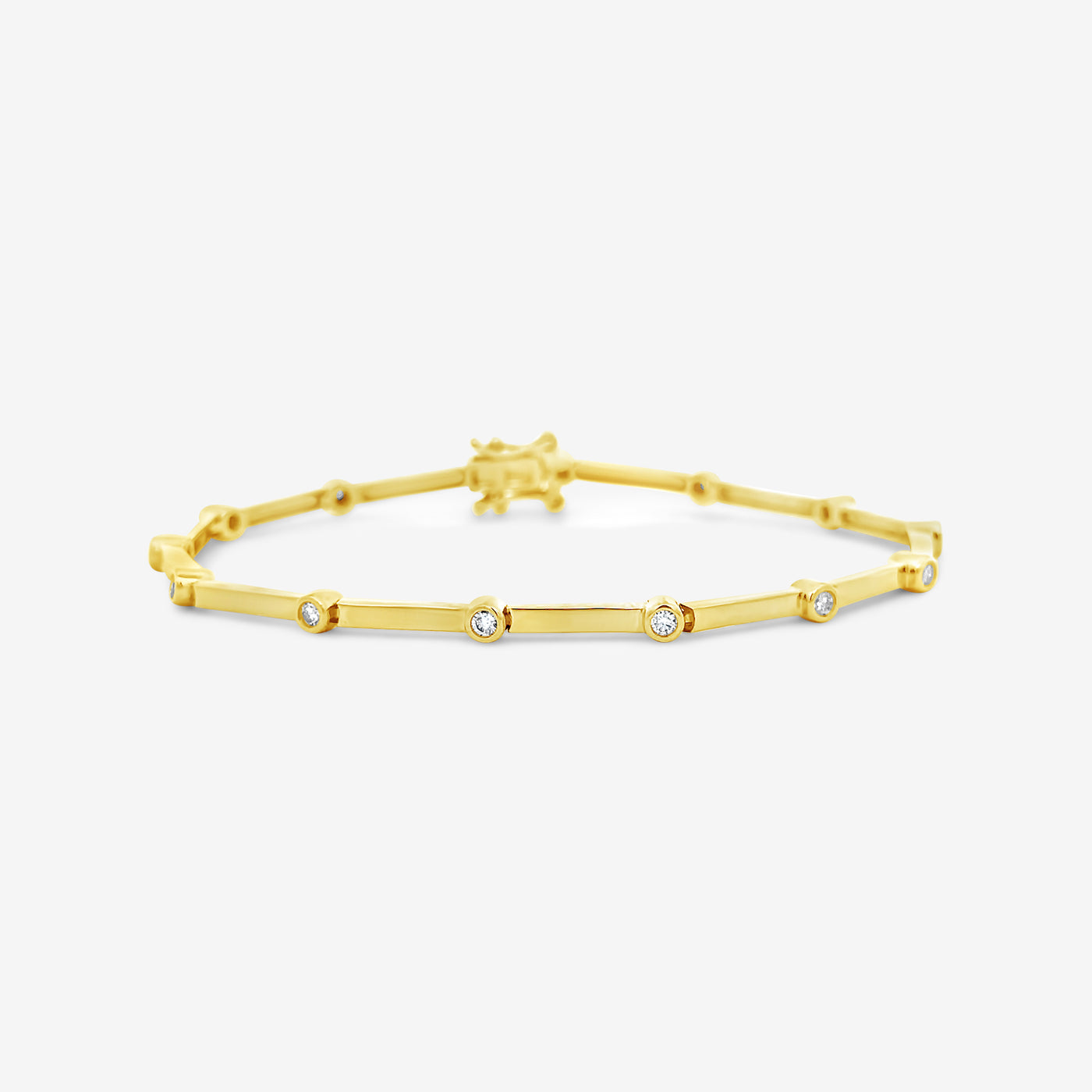 diamond and gold bar bracelet