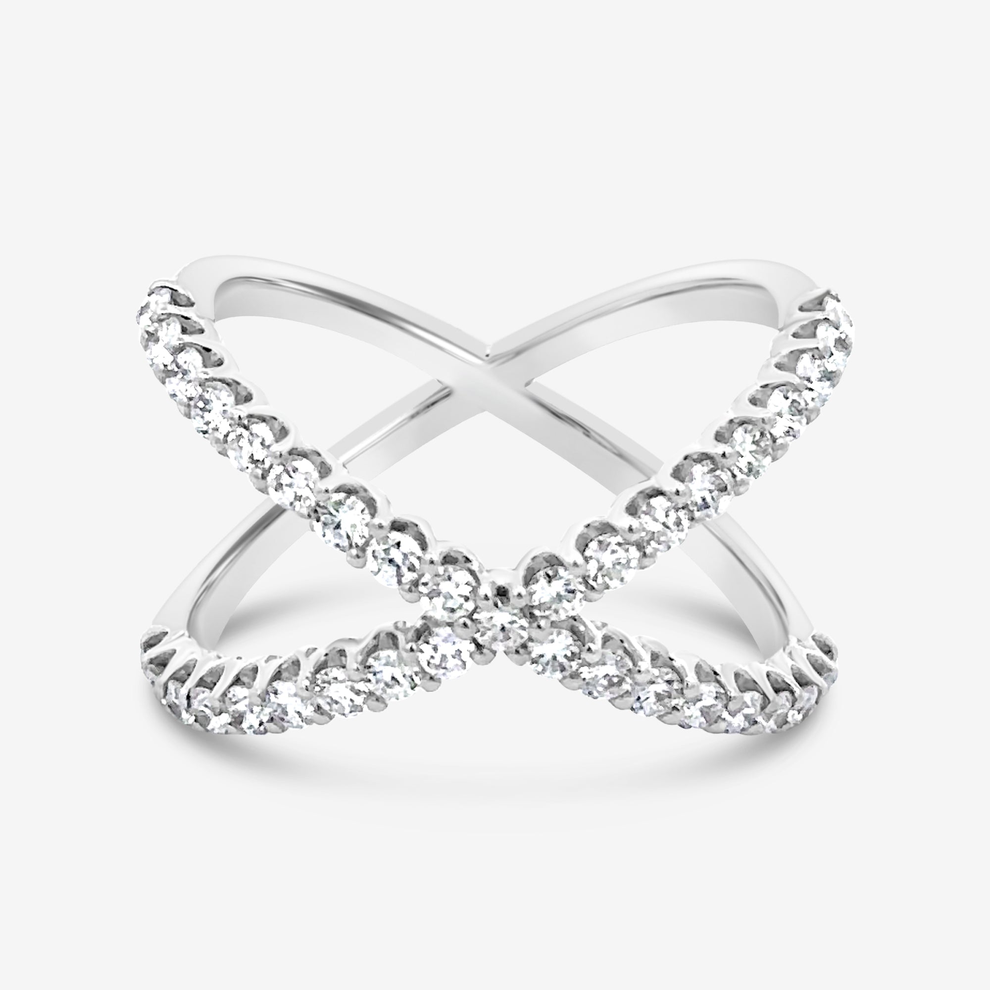 diamond x shaped ring