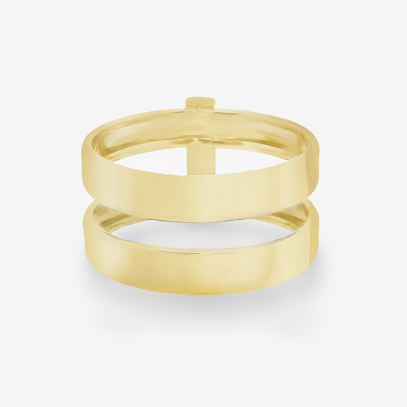 Double Floating Gold Bands Ring