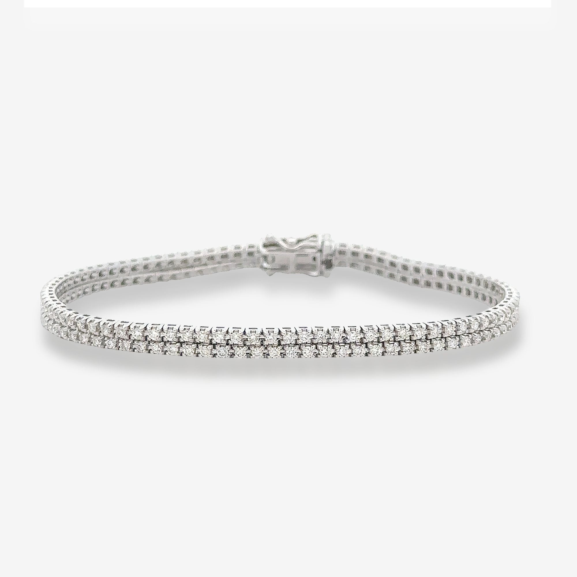 two row diamond tennis bracelet