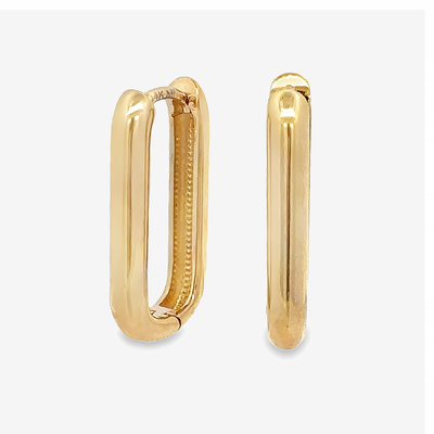 Gold U-link earrings