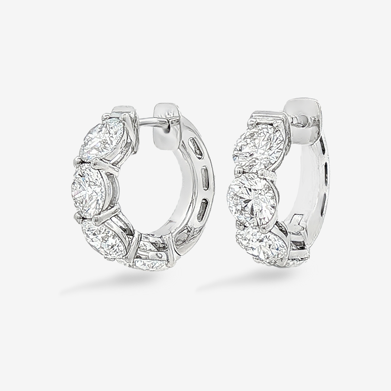 Lab Grown 5.03CT Huggie Earrings