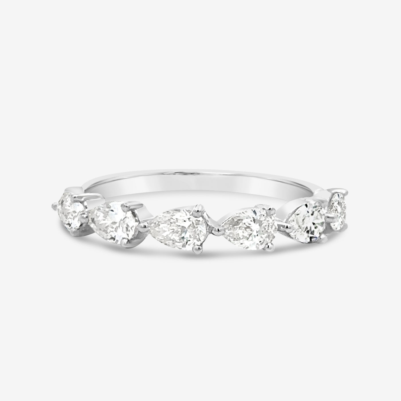 east west pear shape diamond band
