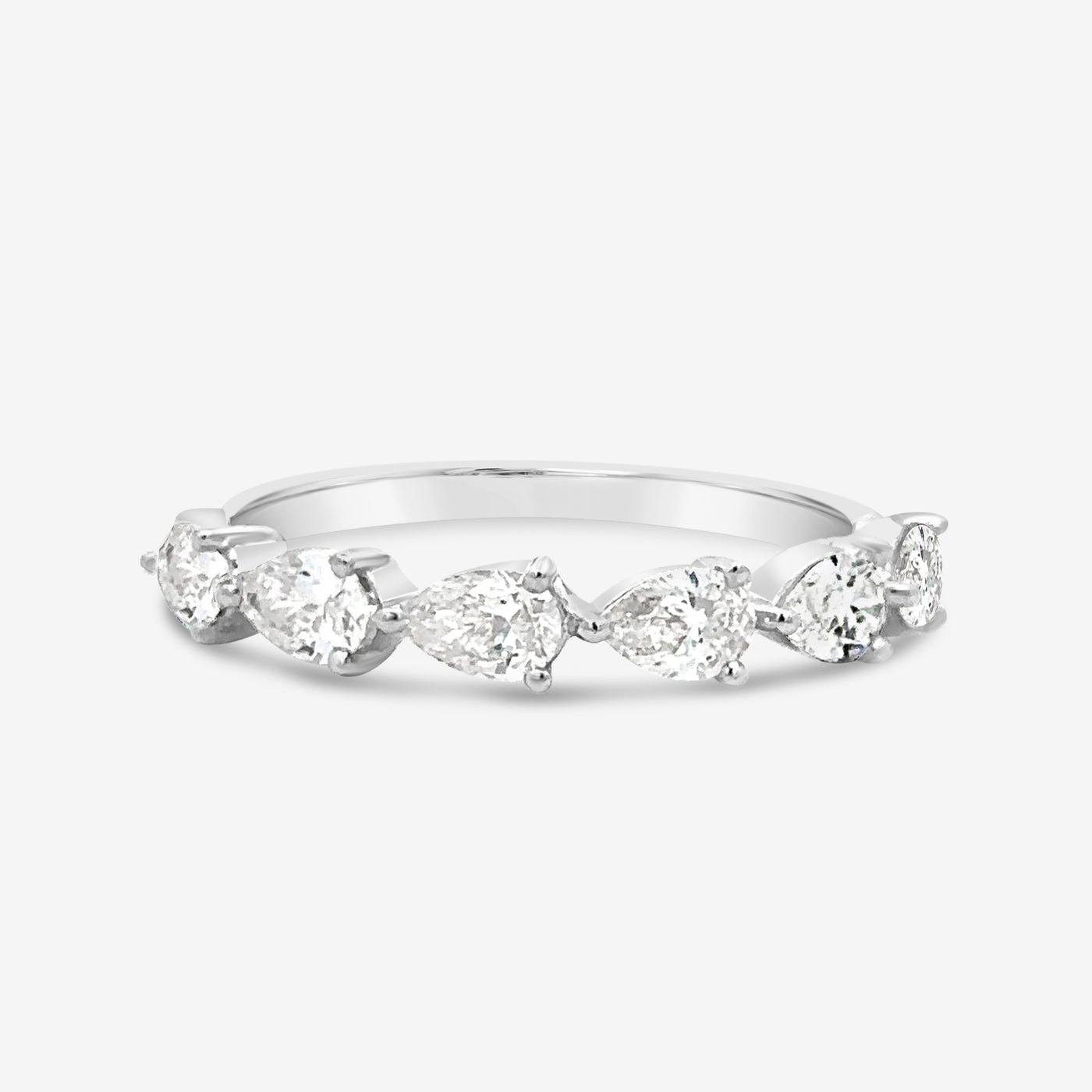 east west pear shape diamond band