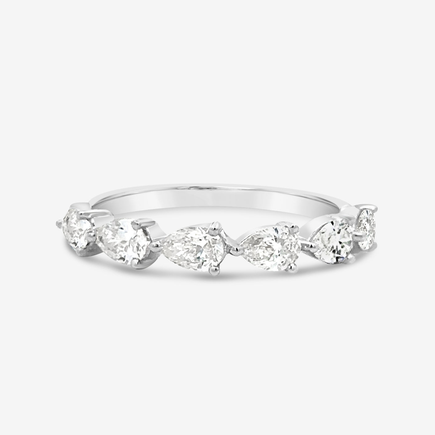 East-West Pear Shaped Diamond Ring