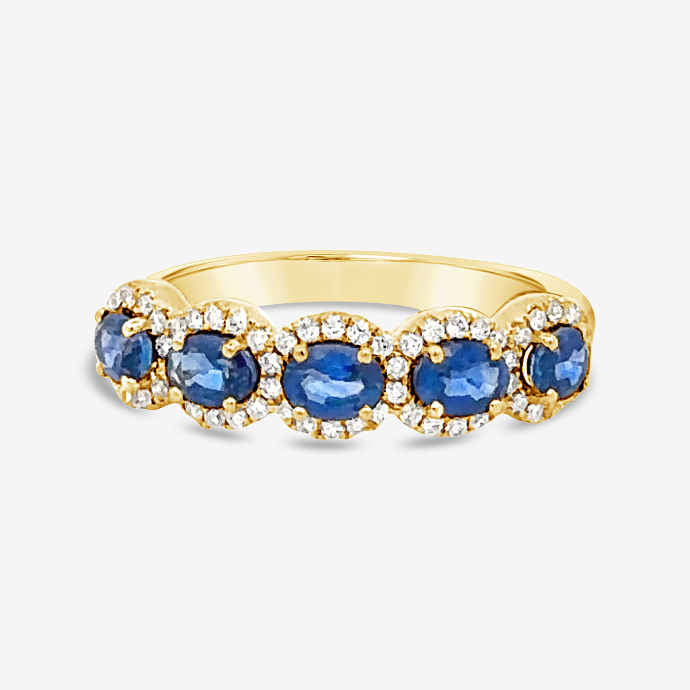 sapphire and diamond halo ring