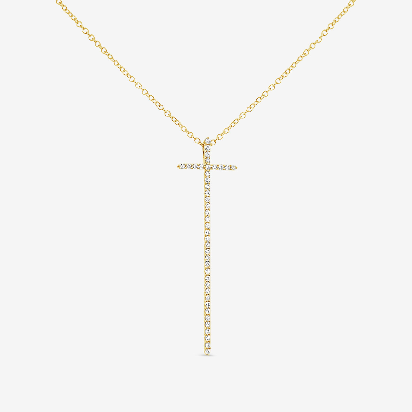 Elongated Cross Necklace